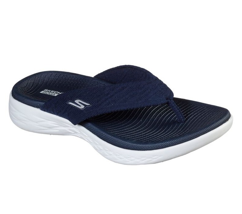 Skechers On The Go 600 - Sunny - Womens Flip Flops Navy [AU-KU9074]